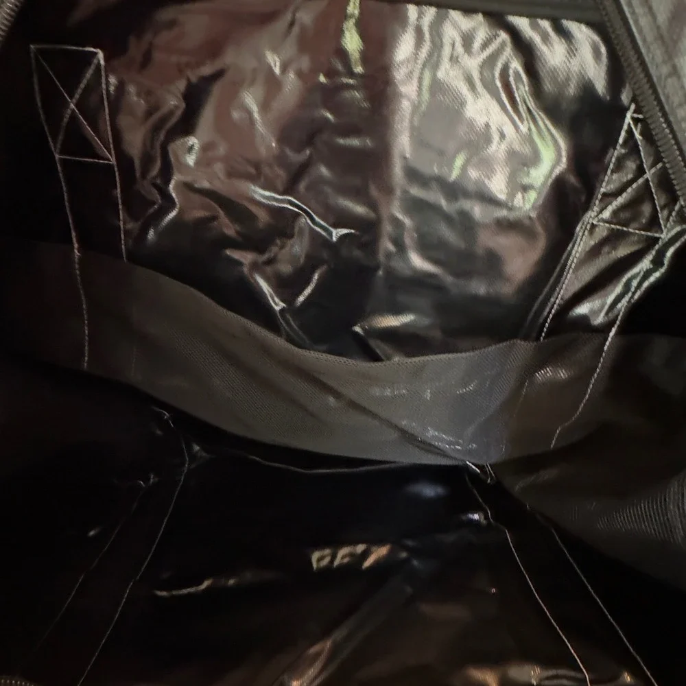 Full Send Hockey 2020 Equipment Bag Black White Logo Tarpaulin Sports Gym Bag